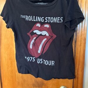 The Rolling Stones Black and Red Short Sleeve Tee